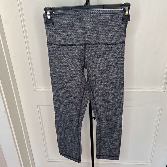 Lululemon Wunder Under Pant Coco Pique Crop Leggings 22” Women's Sz 4 - Picture 2 of 9